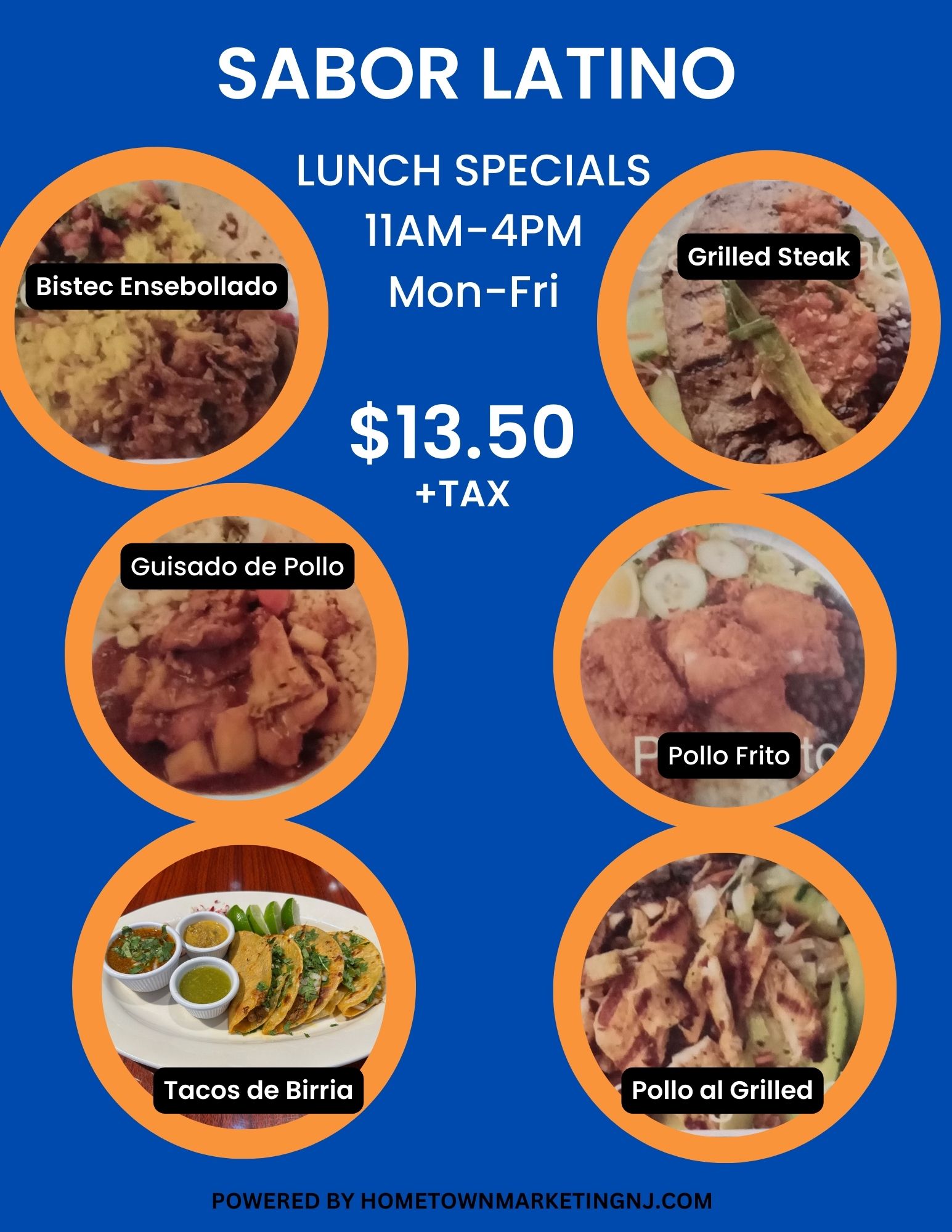 Sabor Latino Netcong Lunch Specials